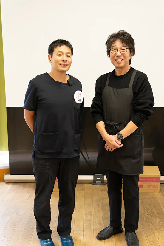 TCBの中園医師と料理研究家の中村和憲さん