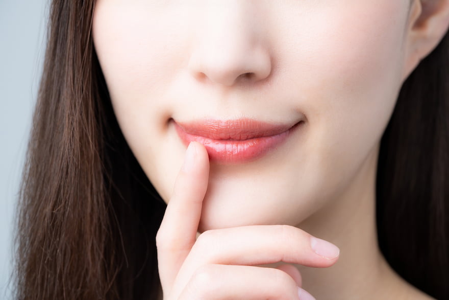 血色感のある唇のイメージ