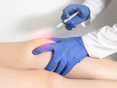 PRPを関節に注入するイメージ画像