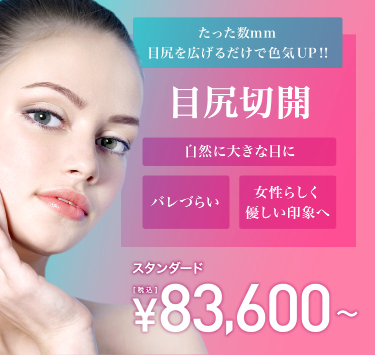 目尻切開 は目の横幅を大きくし優しい印象に変える効果があります 多数の口コミにより目尻切開の値段も安価ですので気軽にできる目元形成です 美容整形なら東京中央美容外科 Tcb公式