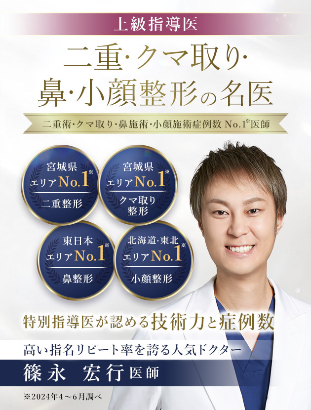 TCB仙台駅前院 二重・クマ取り・鼻・小顔整形の名医 篠永 宏行医師