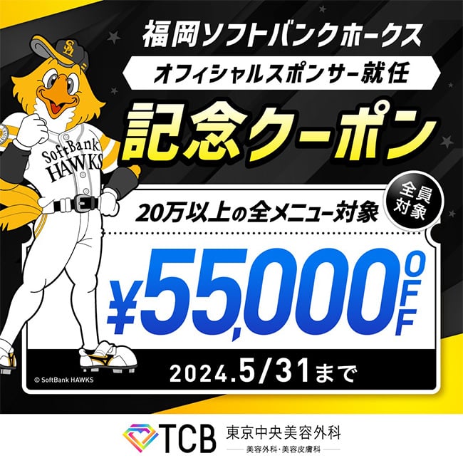 福岡ソフトバンクホークススポンサー就任記念55,000円OFF特別クーポン